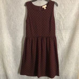 Polka dot Maroon dress